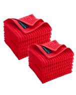 Byrklund Vaatdoek Clean & Shiny Rood 30 x 30 cm - 12 stuks