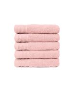 The One Handdoek Deluxe 50x100  550 gr Zalm roze (5 stuks)