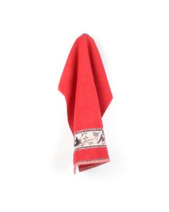 Bunzlau Castle Keukendoek Birds Rood