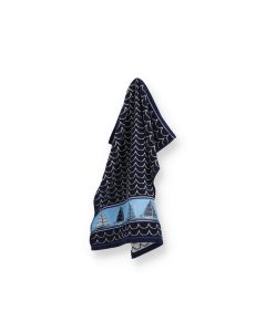Bunzlau Castle Keukendoek Boat Donkerblauw
