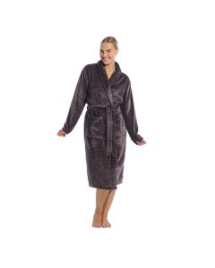 Ten Cate Badjas Dames Dark Grey Stripe