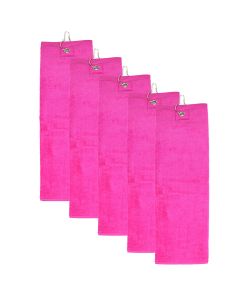 The One Golfhanddoek 450 gram Magenta (5 stuks)