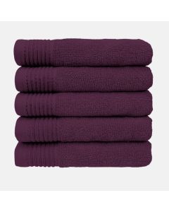 The One Handdoek Deluxe 50x100  550 gr Paars (5 stuks)